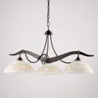 Lámpara de araña de metal y vidrio de 3 luces para iluminación interior - Musca Viadurini