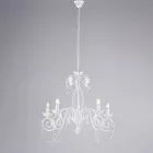 Lámpara de araña de metal para interiores luminosos y acogedores – Perla Viadurini