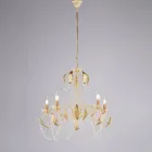 Lámpara de araña de metal para interiores luminosos y acogedores – Perla Viadurini