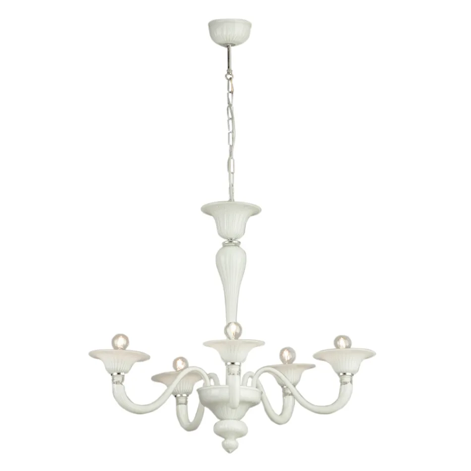 Lámpara de araña de vidrio veneciano soplado a mano de estilo clásico - Demetra Viadurini