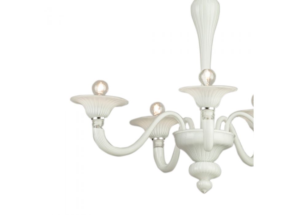 Lámpara de araña de vidrio veneciano soplado a mano de estilo clásico - Demetra Viadurini