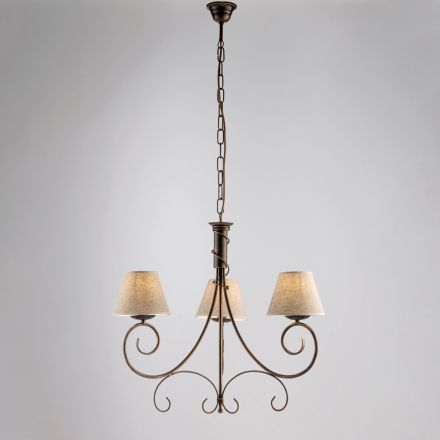 Lámpara de araña de dos luces de cristal y metal para espacios refinados – Draco Viadurini