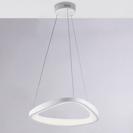 Lámpara de araña de cristal blanco y metal para iluminar interiores elegantes – Voyager Viadurini