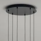 Lámpara de cristal soplado coloreada y con decoración de globos - Hada Viadurini