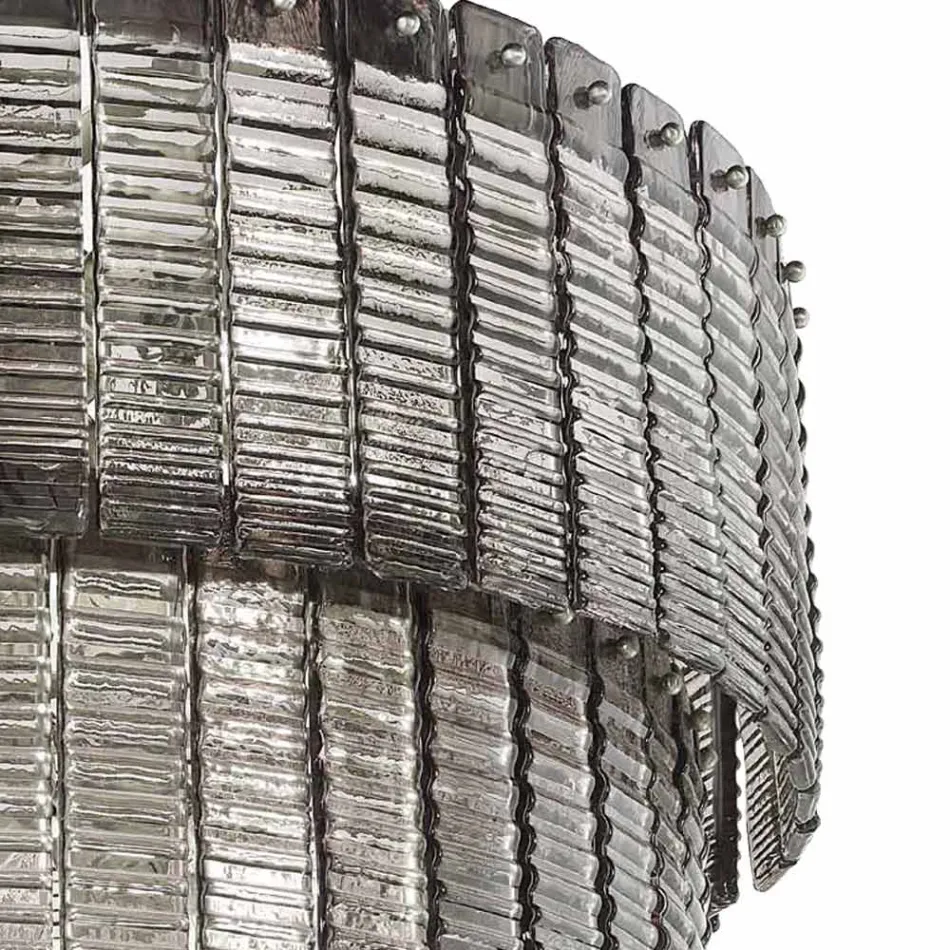 Candelabro moderno 12 luces en vidrio artesanal italiano de lujo - Valadier Viadurini