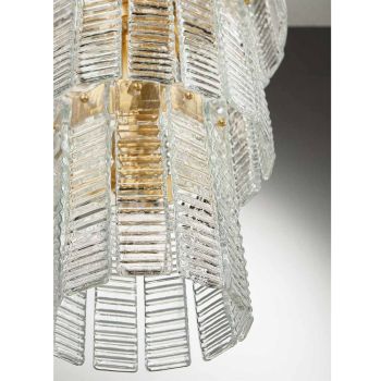 Araña moderna 36 luces en vidrio artesanal italiano de lujo - Valadier