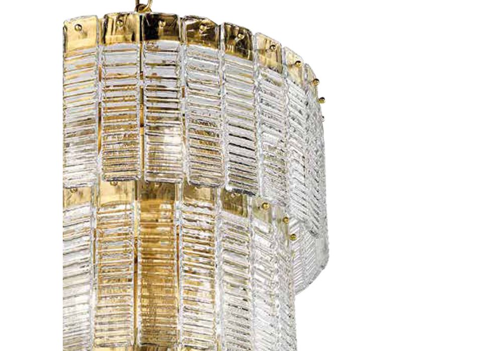 Araña moderna 36 luces en vidrio artesanal italiano de lujo - Valadier Viadurini