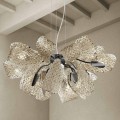 Lámpara de araña moderna con 12 luces de vidrio veneciano, Made in Italy - Diamonique