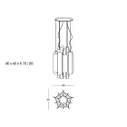 Velis - Lámpara de araña moderna de cristal fusionado con un diseño elegante, fabricada en Italia. Viadurini