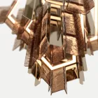 Velis - Lámpara de araña moderna de cristal fusionado con un diseño elegante, fabricada en Italia. Viadurini