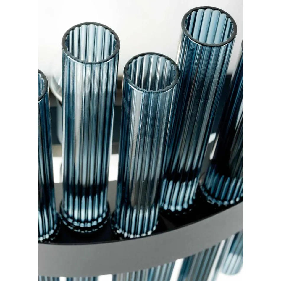 Lámpara de araña de vidrio soplado de lujo italiana moderna hecha a mano - Maesta Viadurini