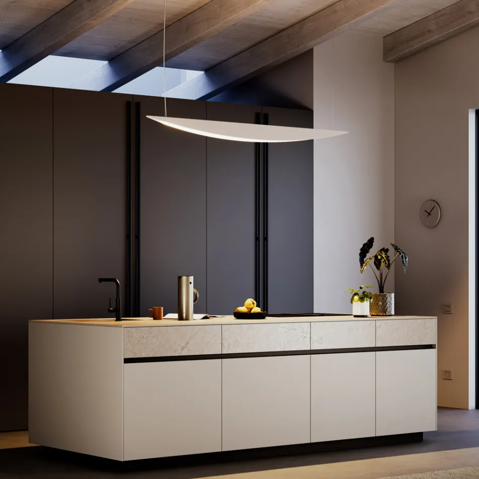 Lámpara de araña de aluminio reciclable en varios colores - Mila Viadurini