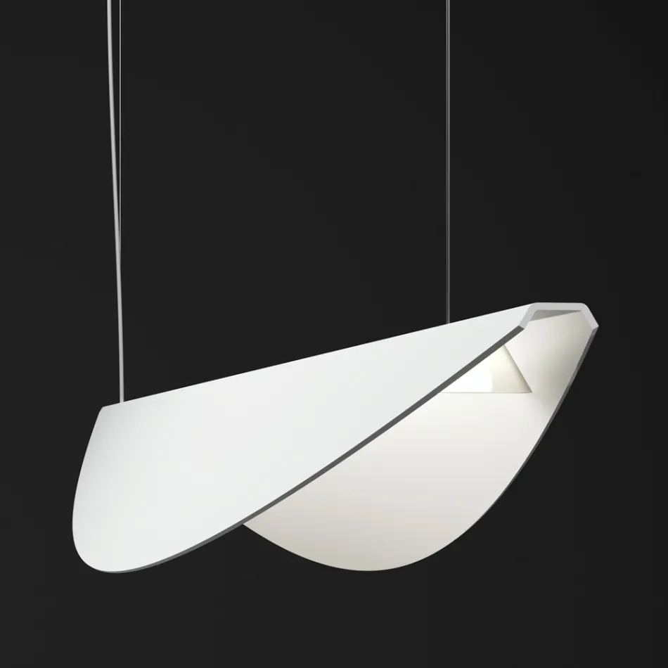 Lámpara de araña de aluminio reciclable en varios colores - Mila Viadurini