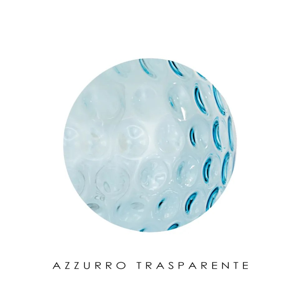 Lucilla - Lámpara colgante de cristal veneciano de tres cúpulas, fabricada en Italia. Viadurini
