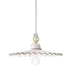 Lámpara suspendida en hilos de colores de cerámica Ferroluce L&#39;Aquila Viadurini