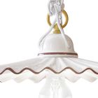 Lámpara suspendida en hilos de colores de cerámica Ferroluce L&#39;Aquila Viadurini