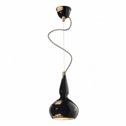 Lámpara suspendida en estilo retro Ferroluce cerámica Viadurini