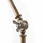 Araña de estilo industrial en hierro y latón Reportero Il Fanale Viadurini