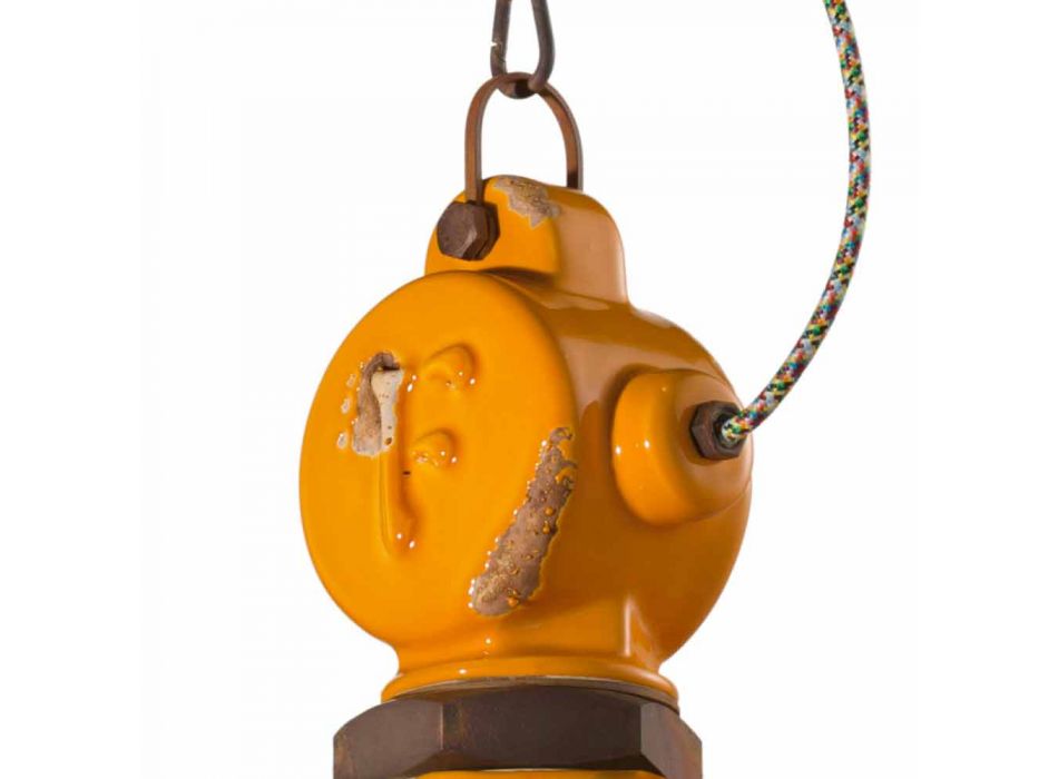 campana de la lámpara del vintage estilo industrial Jillian Ferroluce Viadurini