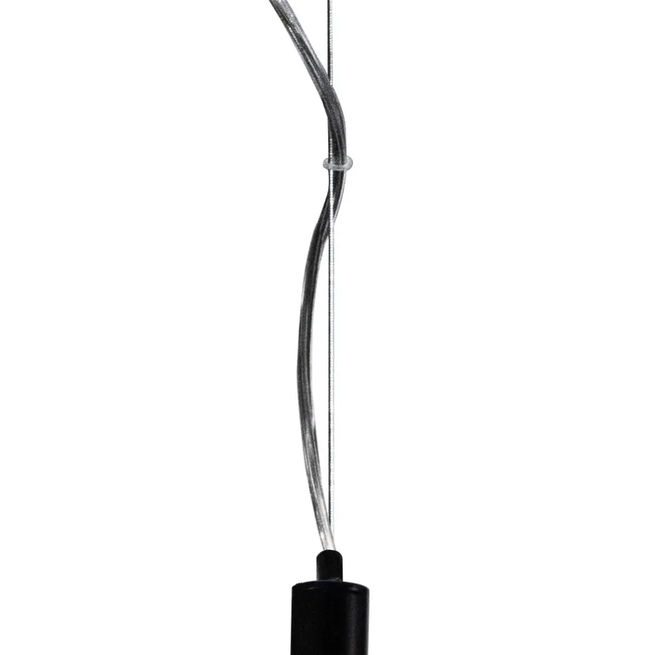Lumira - Lámpara de araña vertical de tres luces en cristal labrado, fabricada en Italia. Viadurini