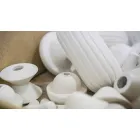 Lámpara de araña vintage de cerámica verde o amarilla hecha en Italia - Ferroluce Lariat Viadurini