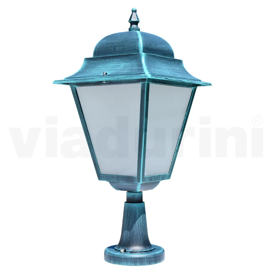 Farol de exterior en aluminio y vidrio arenado Made in Italy - Alchemist Viadurini