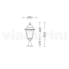 Farol de exterior en aluminio y vidrio arenado Made in Italy - Alchemist Viadurini