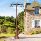 Farola 2 Luces Estilo Vintage en Aluminio y Latón Made in Italy - Adela Viadurini