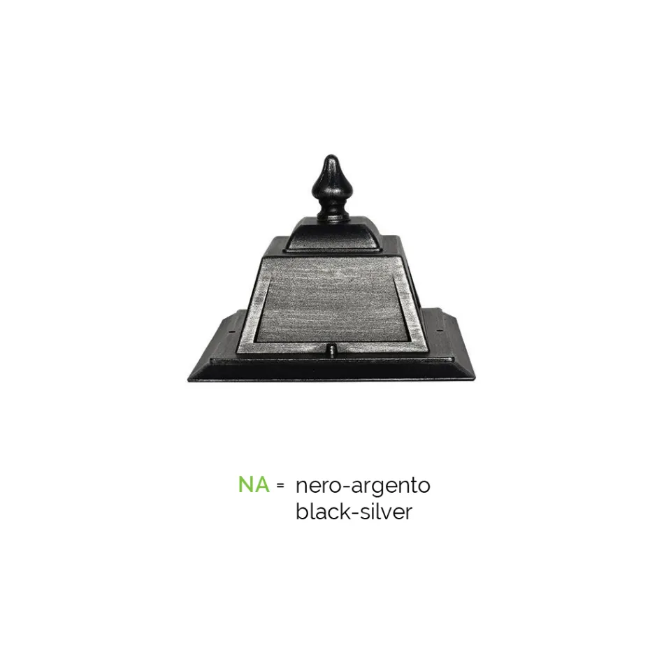 Farola 2 Luces Estilo Vintage en Aluminio Made in Italy - Doroty Viadurini