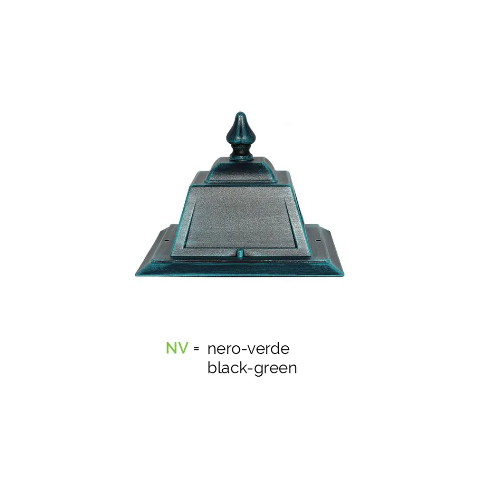 Farola 2 Luces Estilo Vintage en Aluminio Made in Italy - Doroty Viadurini