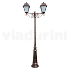 Farola 2 Luces Estilo Vintage en Aluminio Made in Italy - Doroty Viadurini