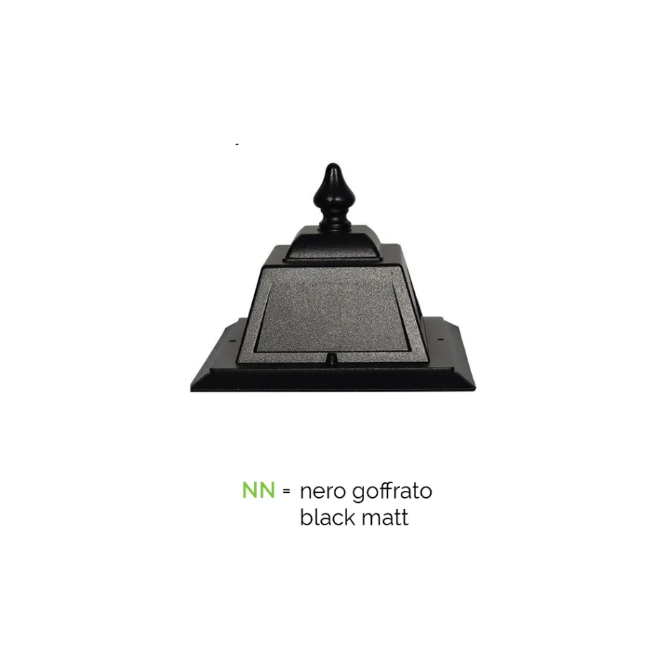 Farola 3 Luces Estilo Vintage en Aluminio y Vidrio Made in Italy - Doroty Viadurini