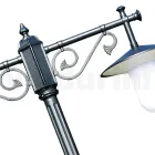 Farola 2 Luces Estilo Vintage en Aluminio Gris Made in Italy - Belen Viadurini