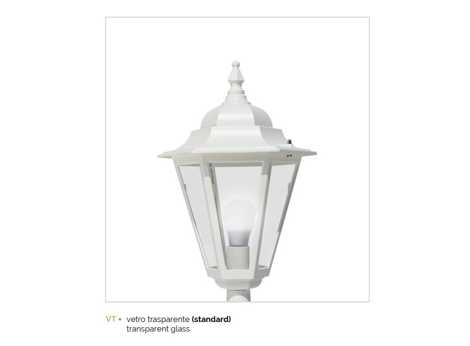 Lámpara vintage de 2 luces en aluminio blanco Made in Italy - Terella Viadurini