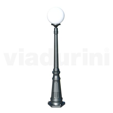 Farola de 145 cm de altura en acrílico y aluminio antracita Made in Italy - Trovaantracite Viadurini