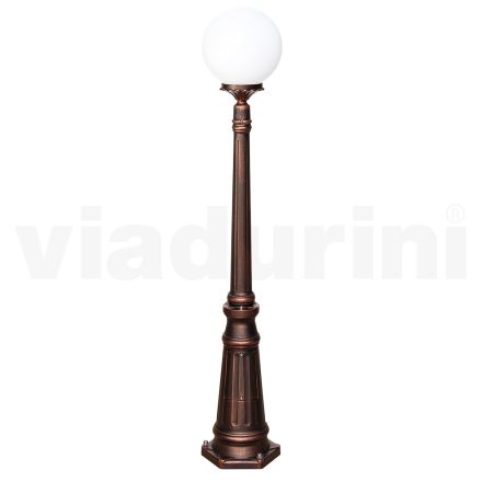 Farola de 145 cm de altura en acrílico negro y aluminio fabricada en Italia - Trovanero Viadurini