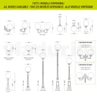 Farola de 172 cm de altura en acrílico negro y aluminio fabricada en Italia - Trovanero Viadurini