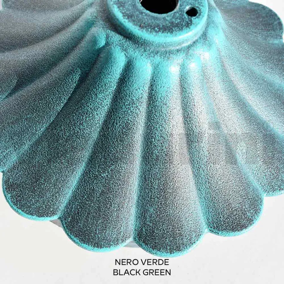 Farola de 230 cm de altura en acrílico negro y aluminio Made in Italy - Trovanero Viadurini