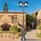 Farola de 238 cm de altura en vidrio antracita y aluminio Made in Italy - Scintilla Viadurini