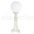 Farola de 69 cm de altura en acrílico blanco y aluminio fabricada en Italia - Trovabianco Viadurini