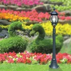 Lámpara exterior baja en aluminio antracita Made in Italy - Impero Viadurini