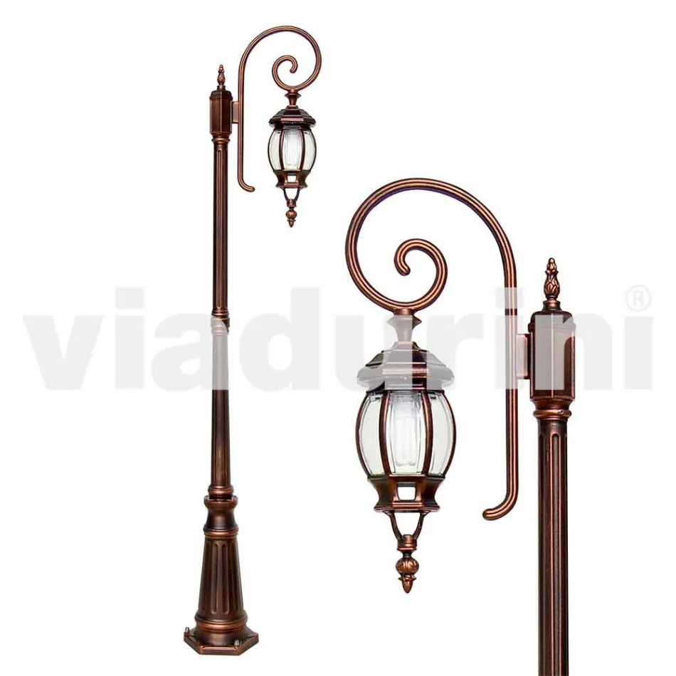 Lámpara de jardín clásica de aluminio Anika hecha en Italia. Viadurini