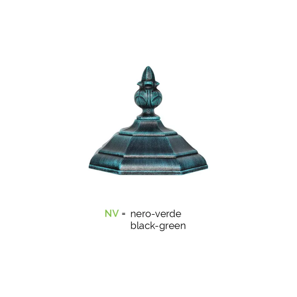 Lámpara de exterior 3 luces en aluminio estilo vintage Made in Italy - Leona Viadurini