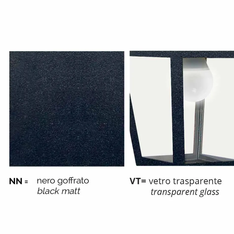 Farola de aluminio de dos luces hecha en Italia, Aquilina Viadurini