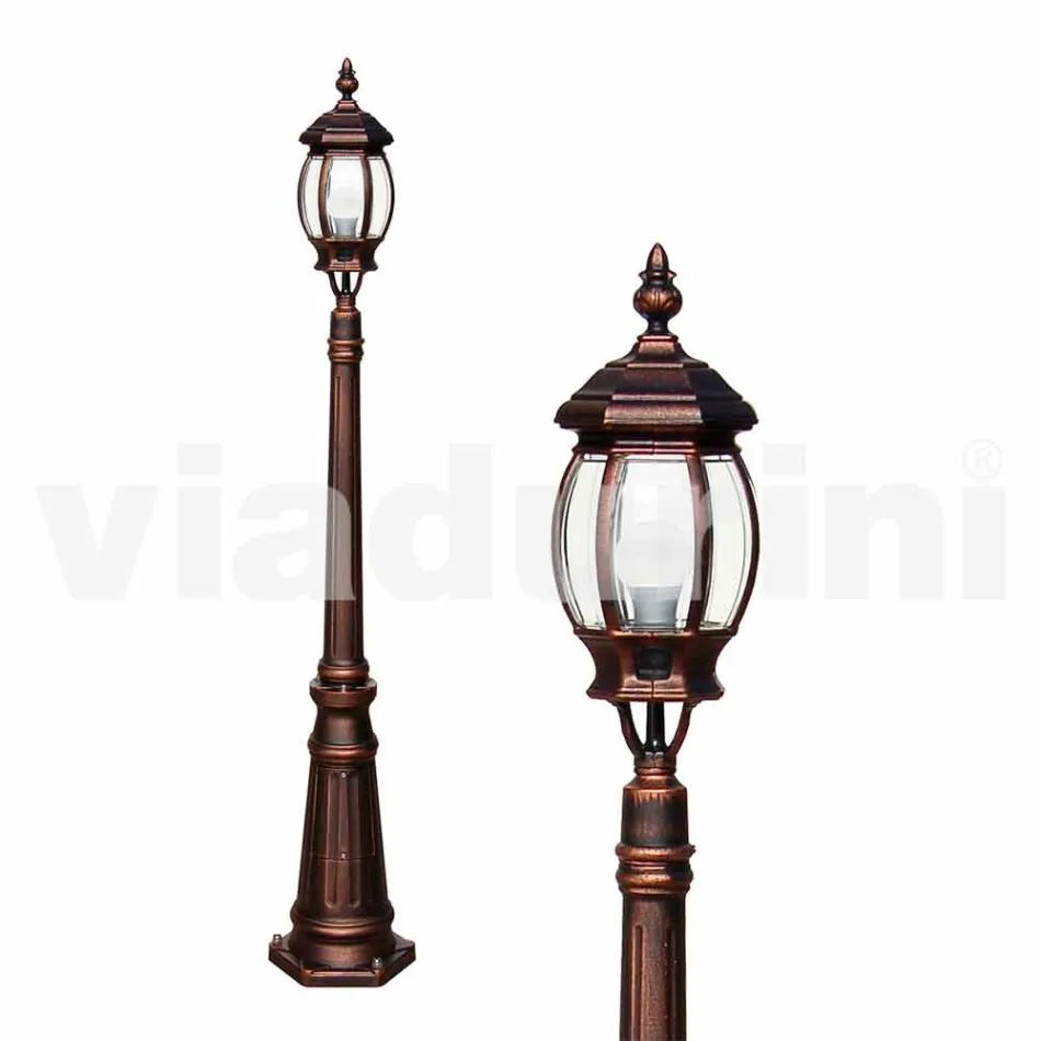 Lámpara de exterior con una luz de aluminio hecha en Italia, Anika. Viadurini