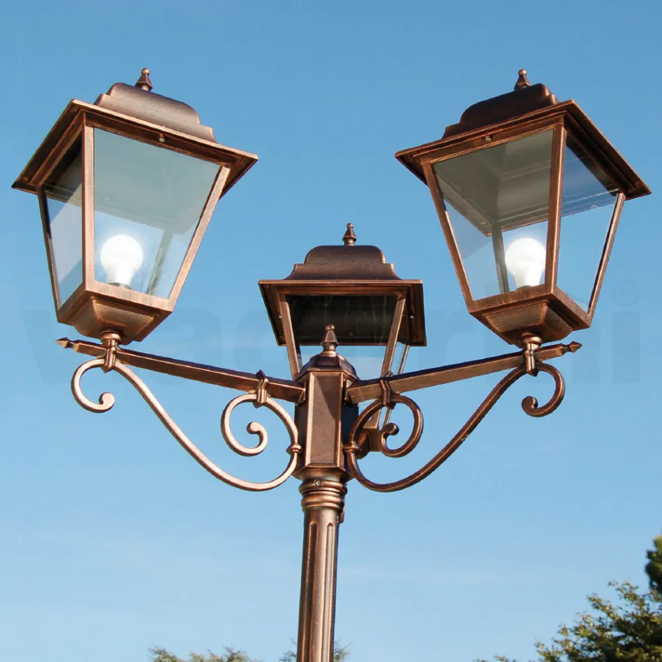 Lámpara de exterior de 296 cm de altura en vidrio y aluminio fundido a presión - Alchemist Viadurini