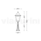 Lámpara de exterior de 85 cm de altura en vidrio y aluminio inyectado - Alchemist Viadurini