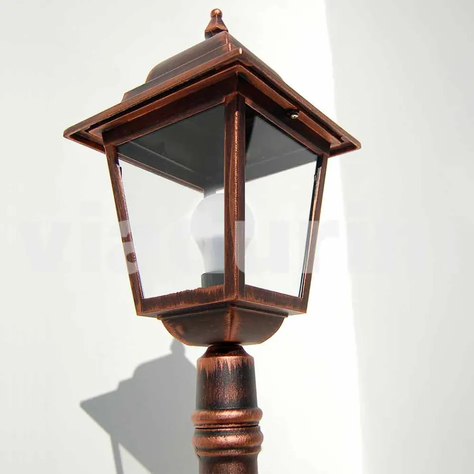 Lámpara de exterior baja en aluminio fabricada en Italia, Aquilina. Viadurini