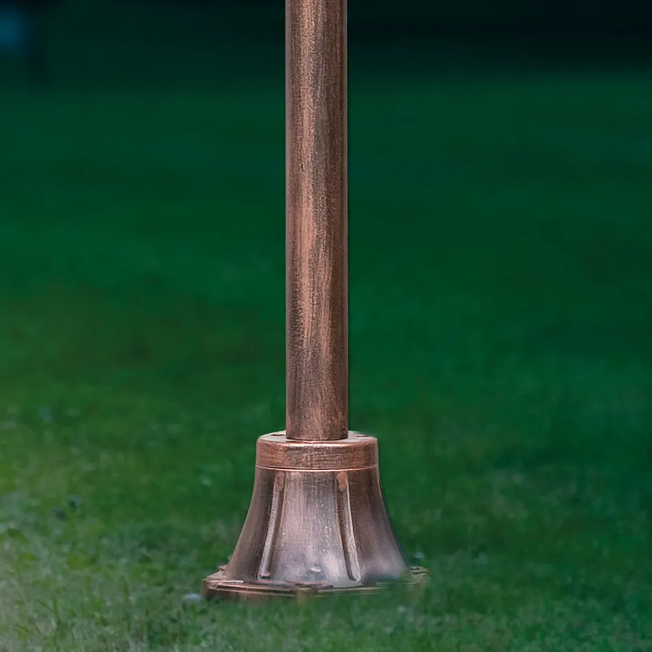 Farola de Exterior en Aluminio Clásico Pintado a Mano Decorado - Génova Viadurini