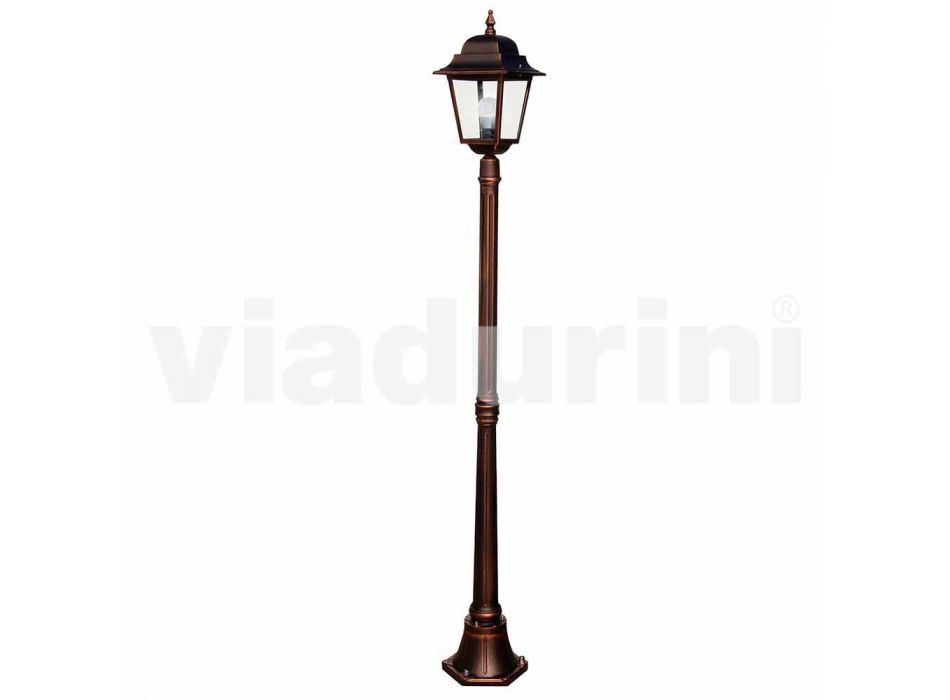Lámpara de jardín de aluminio clásica hecha en Italia, Aquilina Viadurini